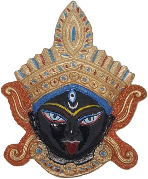 RED DRAGON Maa Kali / Nazar Battu Mask / Durga Face / Wall Hanging ...