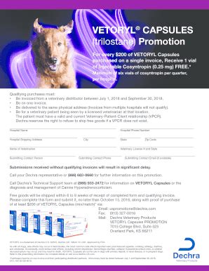 Fillable Online VETORYL CAPSULES (trilostane) Promotion Fax Email Print ...