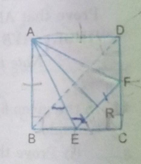 In the given figure, ABCD is a square, EF || BD and R is themid-point ...