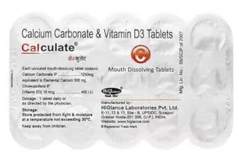 Calculate Tablet 15's : Amazon.in: Health & Personal Care