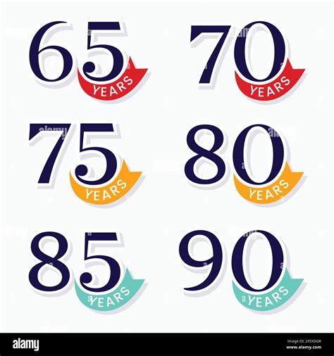 85 90 jahre Stock-Vektorgrafiken kaufen - Alamy