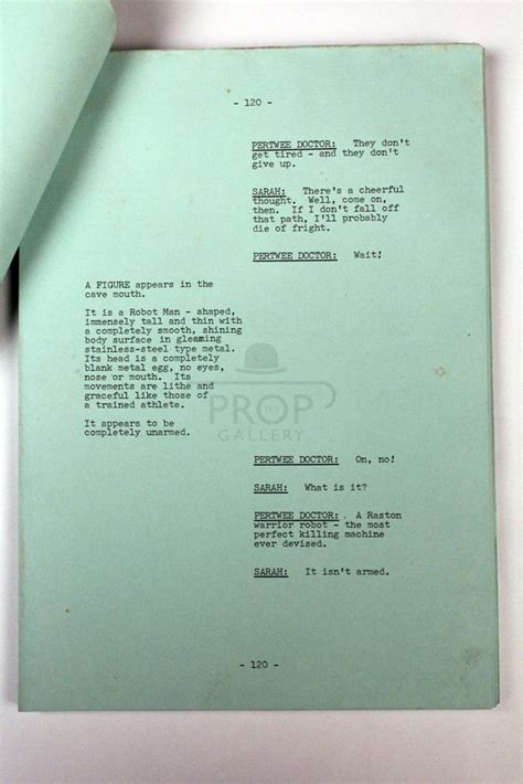 The Prop Gallery | Production used script - The Five Doctors