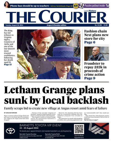 The Courier & Advertiser (Angus and Dundee) Newspaper Subscription | PressReader