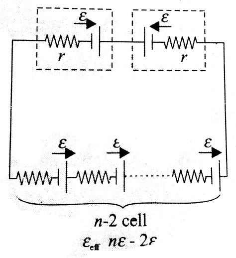 n identical cells each of emf 6 V , connected in series with an ...