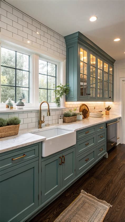 21 Gorgeous Teal Kitchen Cabinet Ideas
