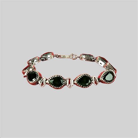 The Bombay Store Marka Stone Silver Bracelet (Assorted)