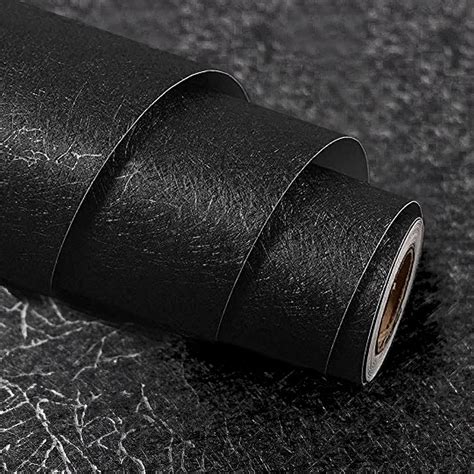 Lennd Black Silk Wallpaper Embossed Self Adhesive Peel And Stick ...