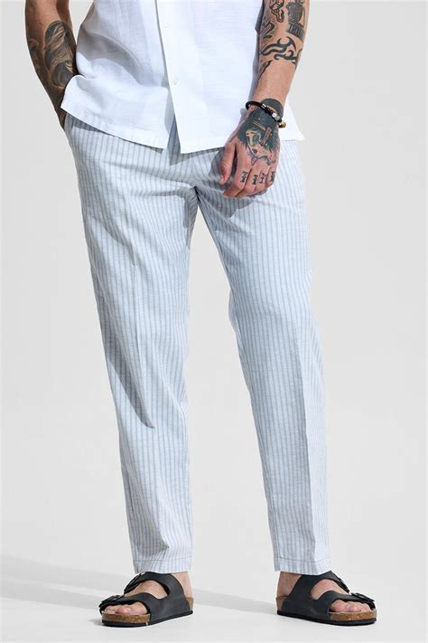 Buy Men's Light Blue Mid Rise Regular Fit Trousers Online | Snitch – SNITCH
