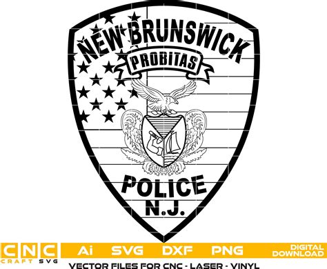 New Brunswick Police Badge Vector art Svg/ Dxf/ Jpg/ Png/ and Ai files