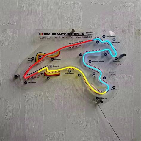Circuit of Spa-Francorchamps Neon Race Track F1 Formula Neon Sign ...