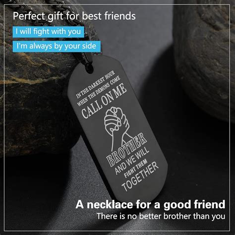 Buy CALIS Stainless Steel Dog Tags Necklace for Men,We Will Fight Them ...