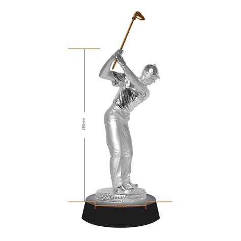999 Silver Plated Golf Trophy Swing to Victory Award for Elite Golfers ...