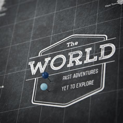 Buy Conquest Maps World Travel Map with Pins Modern Slate Style Push ...
