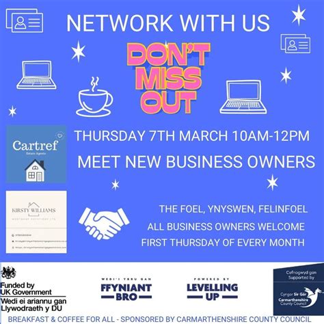 Network With Us, Thefoel Club, Llanelli, March 7 2024 | AllEvents.in