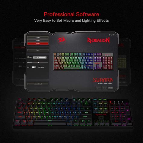 Redragon K582 SURARA RGB LED Backlit Mechanical India | Ubuy