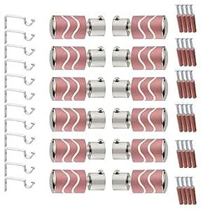 Buy GLOXY Stainless Steel Brackets Parda Holder with Support 1 Inch ...