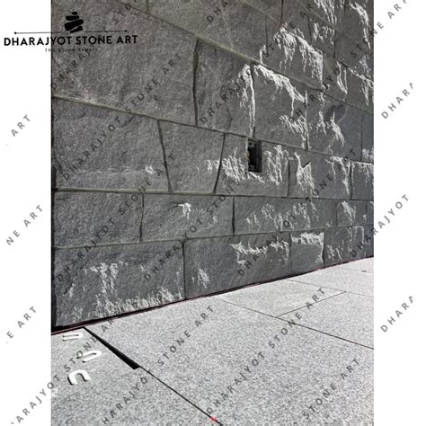 Luxury Homes Elegant Grey Granite Wall Cladding – Dharajyot Stone Art