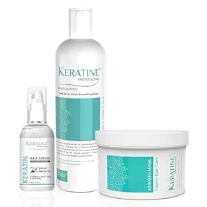 Keratine Professional Combo Kit - Keratin Shampoo, Hair Mask and Serum ...