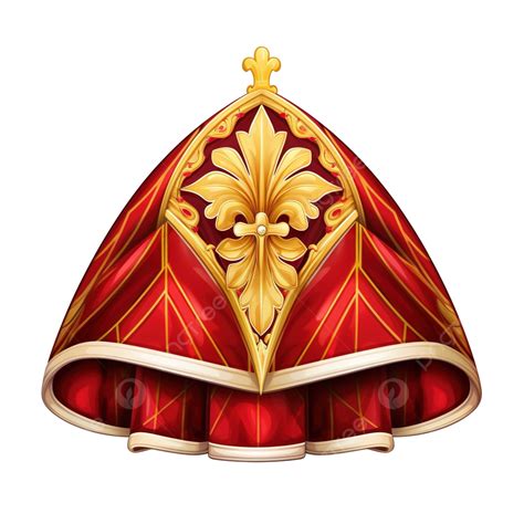 Bishops Mitre Hat Line Art