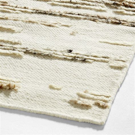 Bozeman Wool Textured Taupe Area Rug 244x305cm | Crate and Barrel UAE