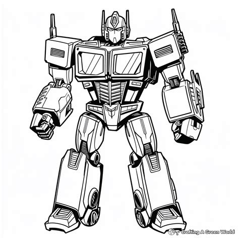 Coloring Pages Optimus Prime