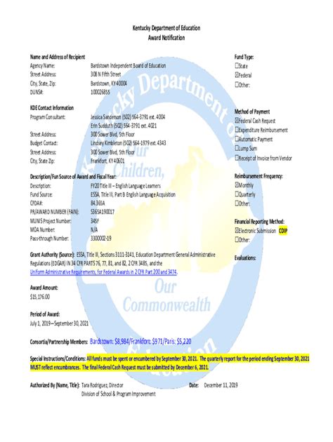 Fillable Online education ky Title III - English Learner and Immigrant ...