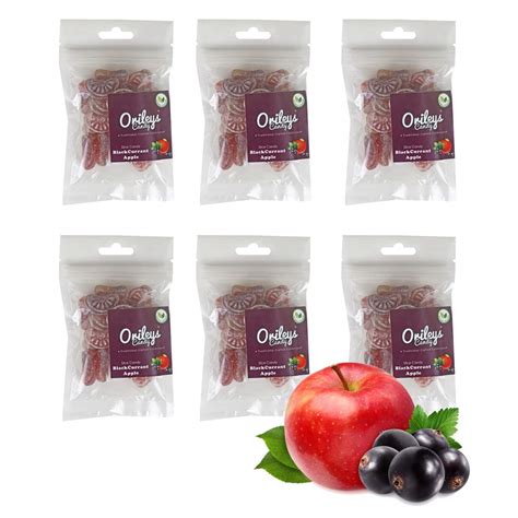 Orileys Black Currant Apple Candy 75g (Pack of 6) | Black Currant Apple ...