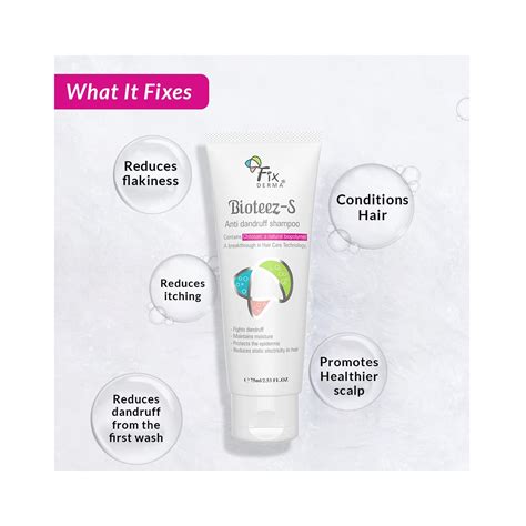 FixDERMA Bioteez-S Anti Dandruff Shampoo 75ml - Cureka