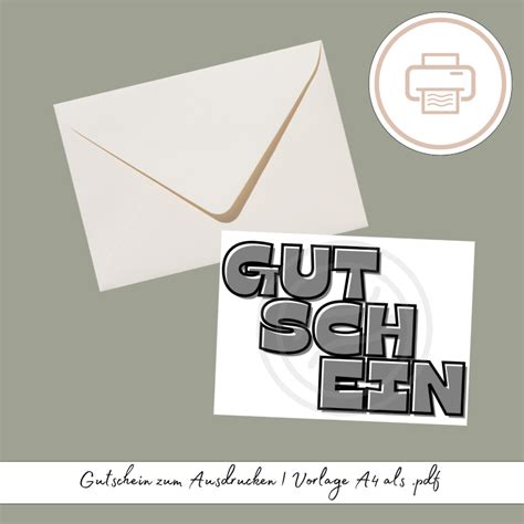 Druckbarer Gutschein zum Essen gehen - kaufen