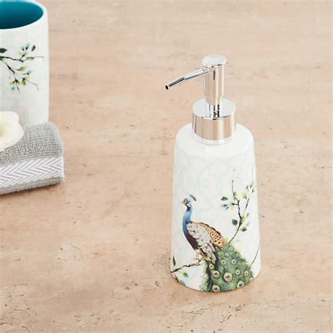 Home Centre Hudson Peacock Print Soap Dispenser : Amazon.in: Home & Kitchen