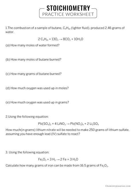 Image result for Stoichiometry Lessons