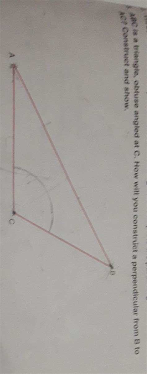 ABC is a triangle of, obtuse angled at C. how will you construct a ...