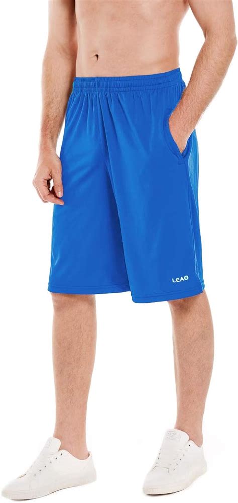 Buy LEAO Men's Basketball Shorts with Zipper Pockets Quick Dry Loose ...