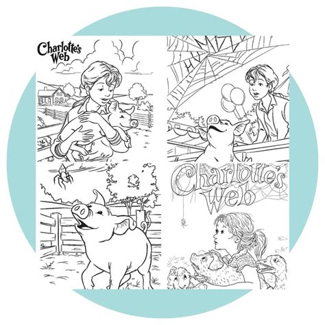Charlotte's Web Coloring Pages A Pig Eating On The Farm Coloring Page
