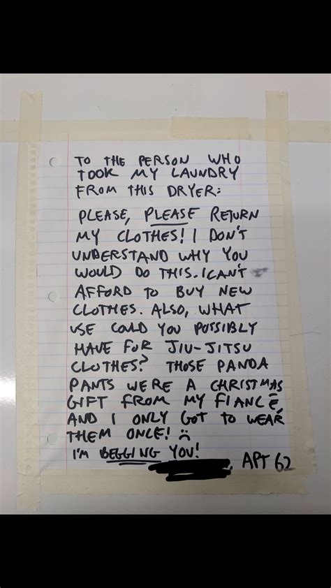 Stealing someone's laundry : r/iamatotalpieceofshit