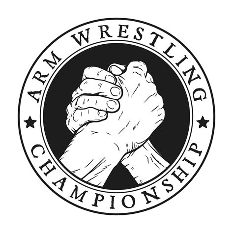 Arm wrestling championship vector logo on white background 10269043 ...
