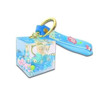 PREMIUM CRYSTAL CUBE SHAPE DOLL PRINTED KEY CHAIN WITH BELT | CUTE ...