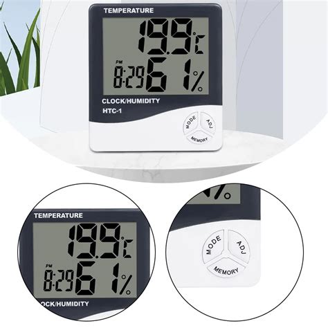 High Precision Large Screen Electronic Indoor Temperature, Humidity Th