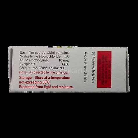 Buy Nortin 10mg Tablet 10s Online at Best Price | Medkart