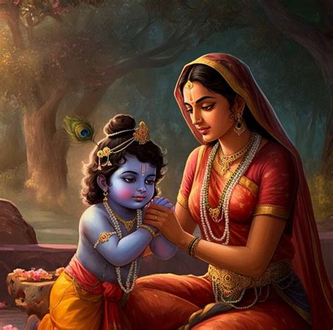 Buy Now Little Krishna with Mother Canvas Painting | Vastu Wall Art ...