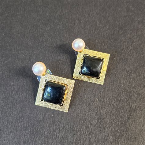 Black Square Ear Stud Earrings For Women – LumibellaFashion