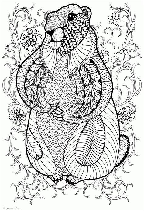 Adult Coloring Book Pages. Animals || COLORING-PAGES-PRINTABLE.COM