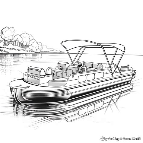 Pontoon Boat Coloring Pages - Free & Printable!