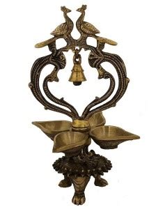Divine Mantra Indian Diwali Oil Lamp Pooja Diya Brass Light Puja ...