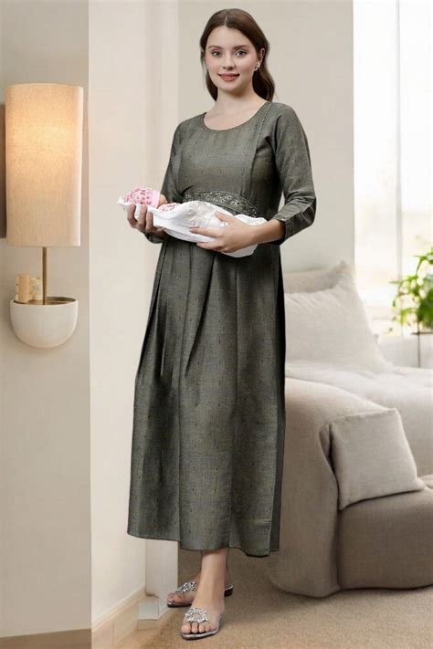 CLASSIC MATERNITY FLARED KURTA FOR WOMEN – Trueshapestore