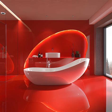 12+ Vibrant Red Bathroom Flooring Ideas for a Dramatic Touch • 333k ...