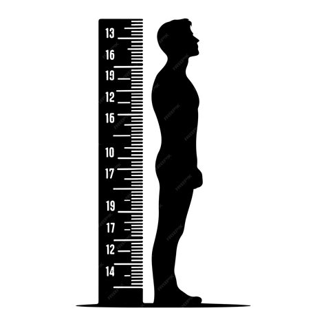 Height measuring icon vector Height meters silhouette illustration ...