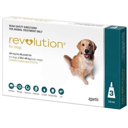 REVOLUTION (20-40KG) DOG SPOT ON – Surya Vets