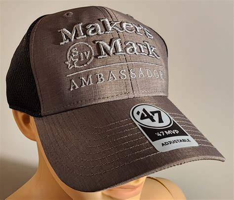 NWT Maker's Mark Ambassador Snapback Gray Black Hat Cap '47 MVP | eBay