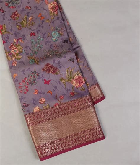 Buy Lavender Chaniya Silk Saree T556865